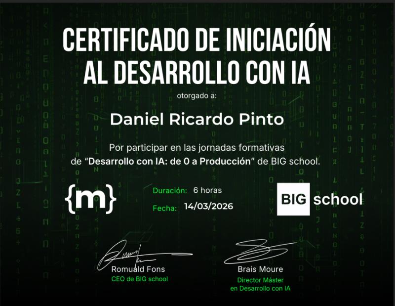 Daniel Pinto | Full Stack Developer .NET & NodeJS